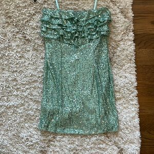 Free People strapless sequin dress